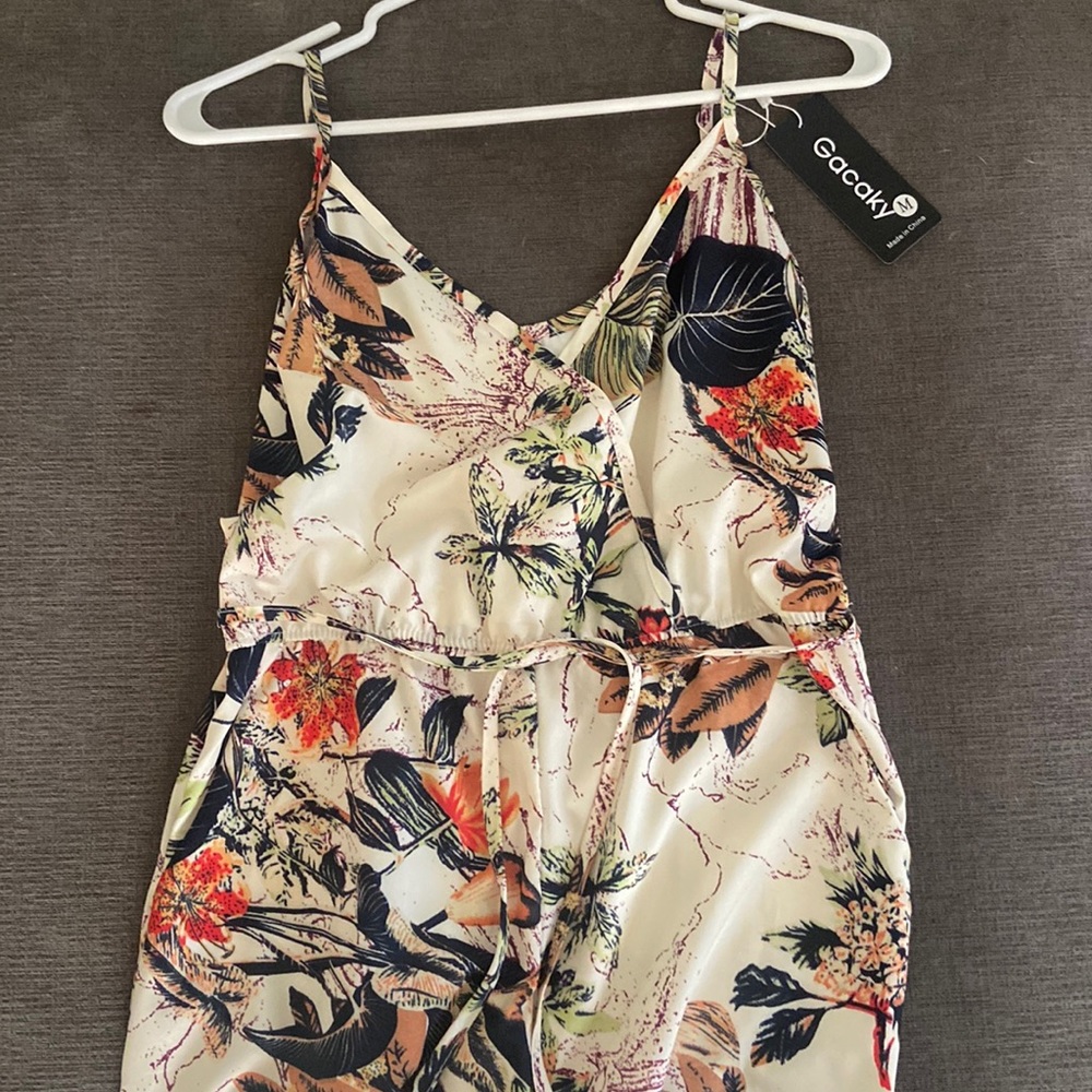 Jumper, M, low key tropical print